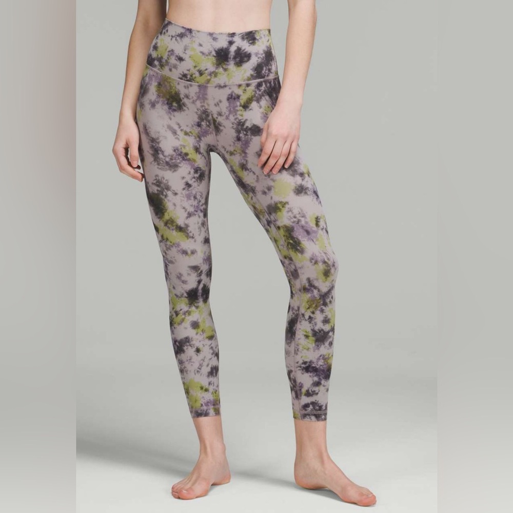 lululemon Align HR Pant 25", Size 4,
Radial Tie Dye Mauve Grey Multi - NWT
